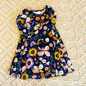 Floral navy dress